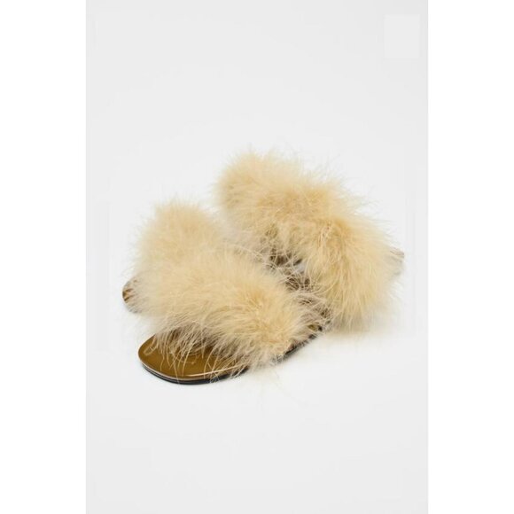 ZARA FEATHER STRAP SANDALS - Picture 1 of 8